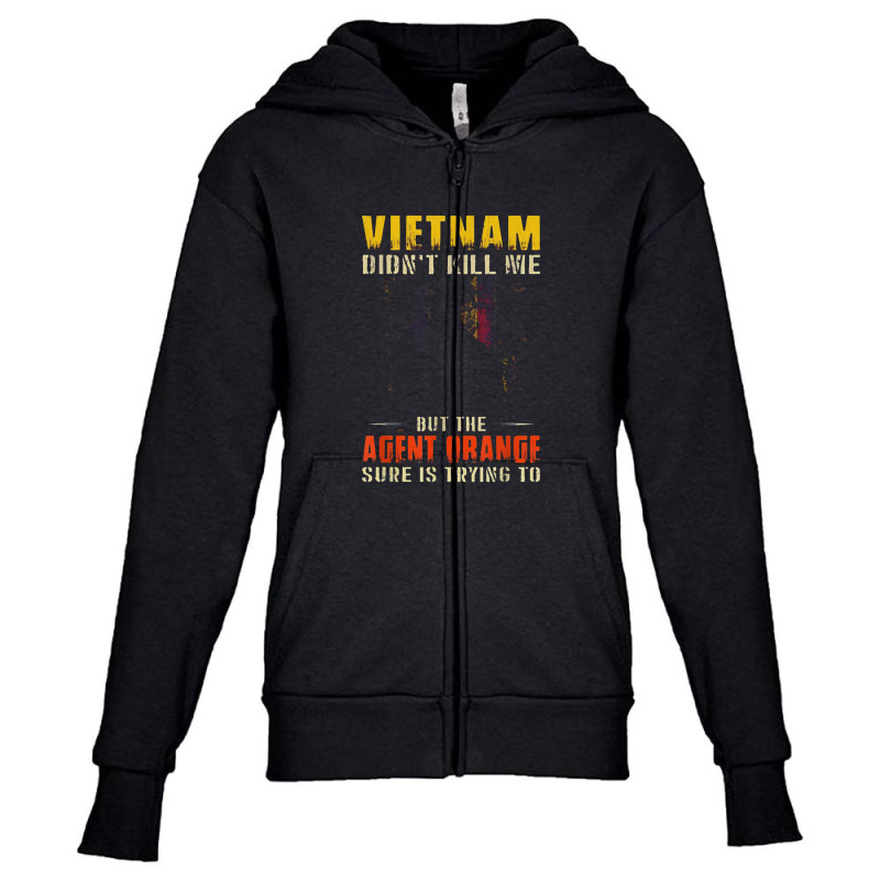 Vietnam War Orange Agent Military Victims Retired Soldiers Youth Zipper Hoodie | Artistshot