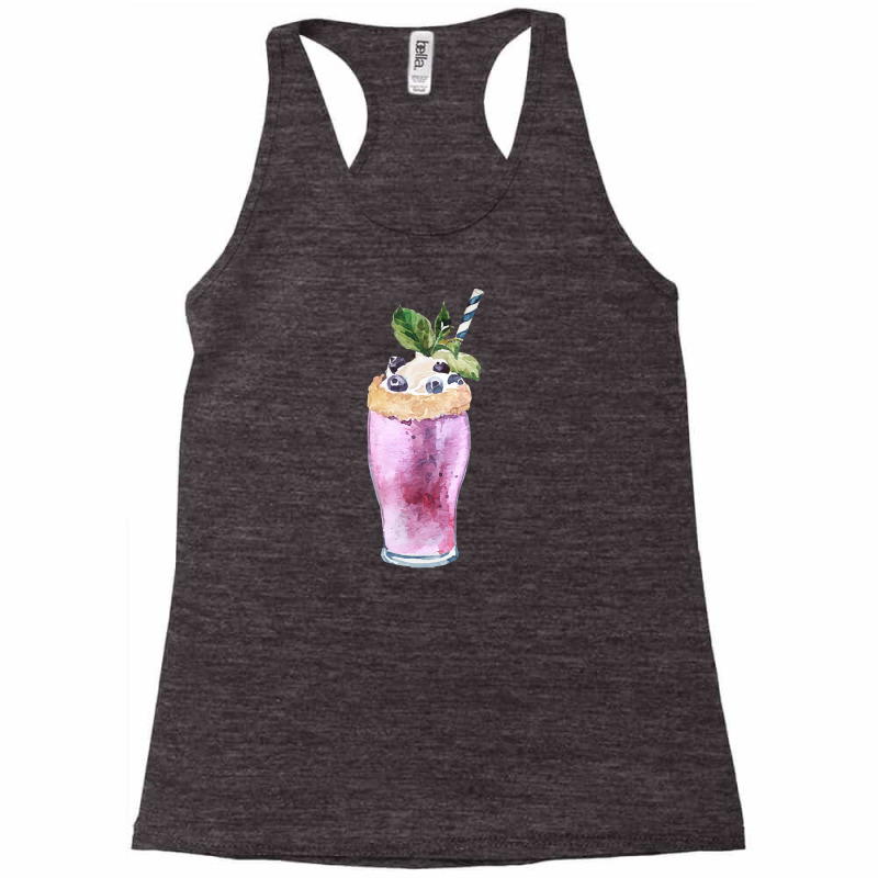 Blueberry Smoothie T  Shirt Blueberry Milkshake With Whipped Cream T Racerback Tank by thymeartiste | Artistshot