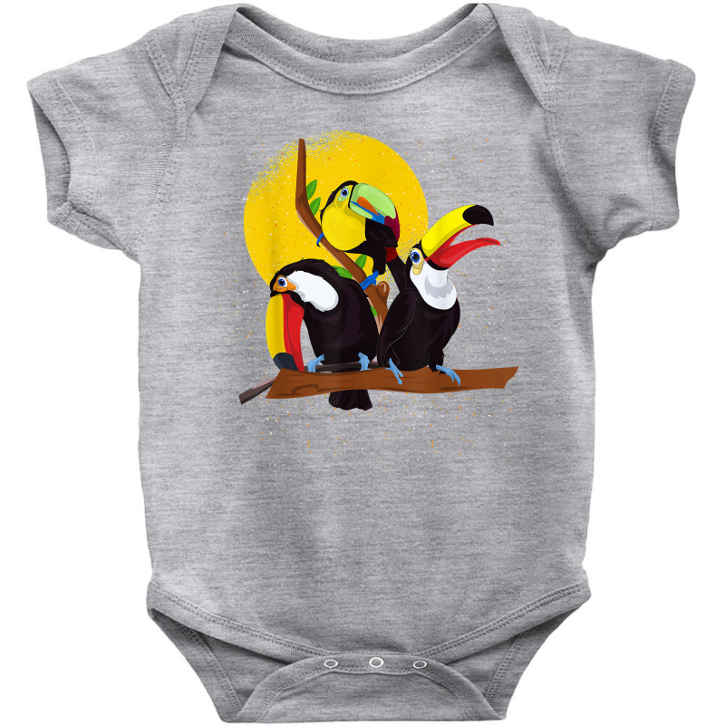 Rainforest Bird Tropical Animal Lover Exotic Toucan T Shirt Baby Bodysuit by lelalucin | Artistshot