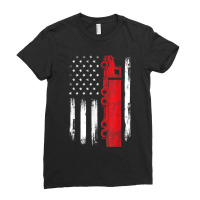 Trucker American Flag Truck Semi Truck Driver Trucking Trucker Ladies Fitted T-shirt | Artistshot