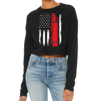 Trucker American Flag Truck Semi Truck Driver Trucking Trucker Cropped Sweater | Artistshot