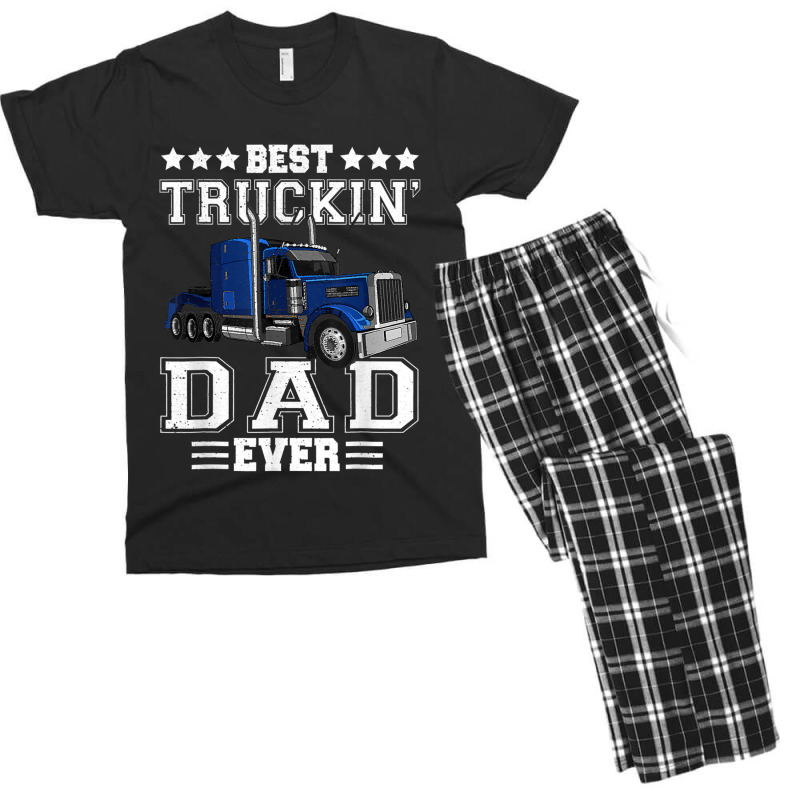 Trucker Best Truckin Dad Ever Big Rig Trucker Father's Day  108 Men's T-shirt Pajama Set by urethrapricey | Artistshot