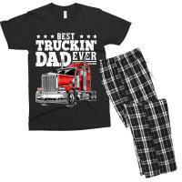 Trucker Best Truckin Dad Ever Big Rig Trucker Father's Day 164 Men's T-shirt Pajama Set | Artistshot