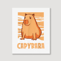 Capybara South American Rodent   Respect The Capybara T Shirt Portrait Canvas Print | Artistshot