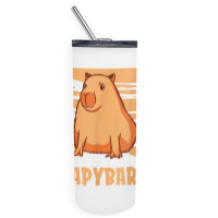 Capybara South American Rodent   Respect The Capybara T Shirt Skinny Tumbler | Artistshot