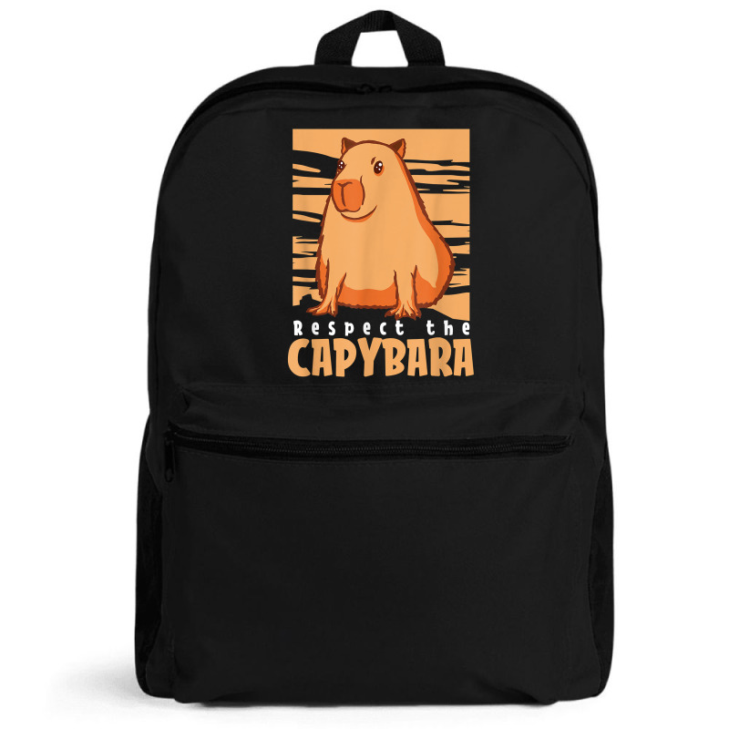 Capybara South American Rodent   Respect The Capybara T Shirt Backpack by lelalucin | Artistshot