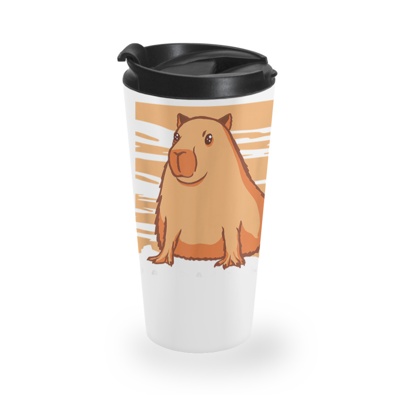 Capybara South American Rodent   Respect The Capybara T Shirt Travel Mug by lelalucin | Artistshot