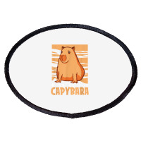 Capybara South American Rodent   Respect The Capybara T Shirt Oval Patch | Artistshot