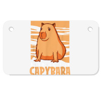 Capybara South American Rodent   Respect The Capybara T Shirt Motorcycle License Plate | Artistshot