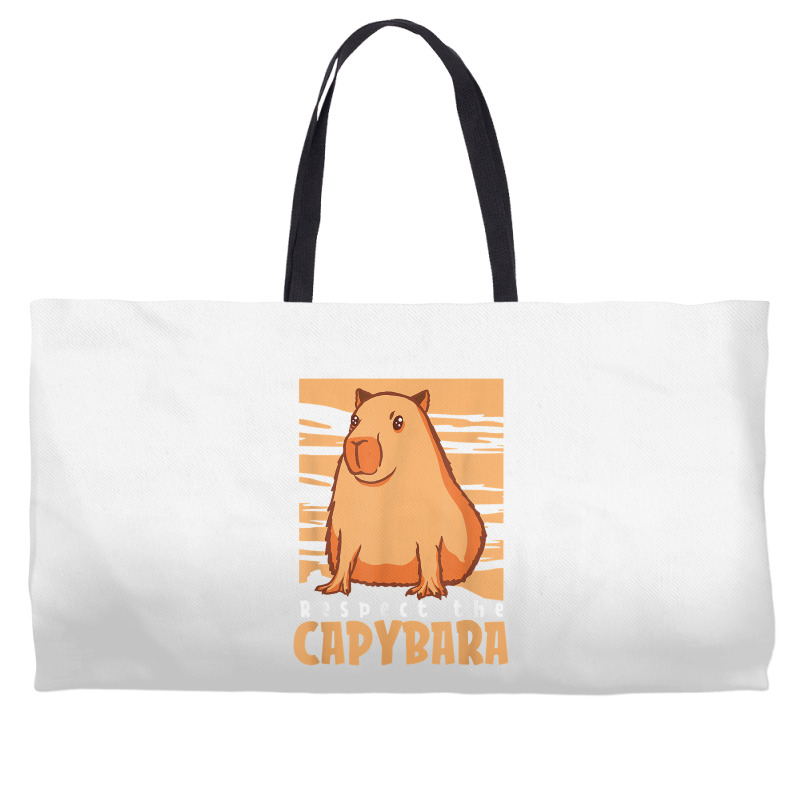 Capybara South American Rodent   Respect The Capybara T Shirt Weekender Totes by lelalucin | Artistshot