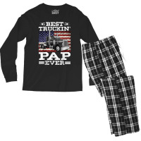 Trucker Best Truckin Pap Ever Trucker Father's Day Men's Long Sleeve Pajama Set | Artistshot