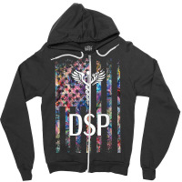 Direct Support Professional Us Flag T Shirt Zipper Hoodie | Artistshot