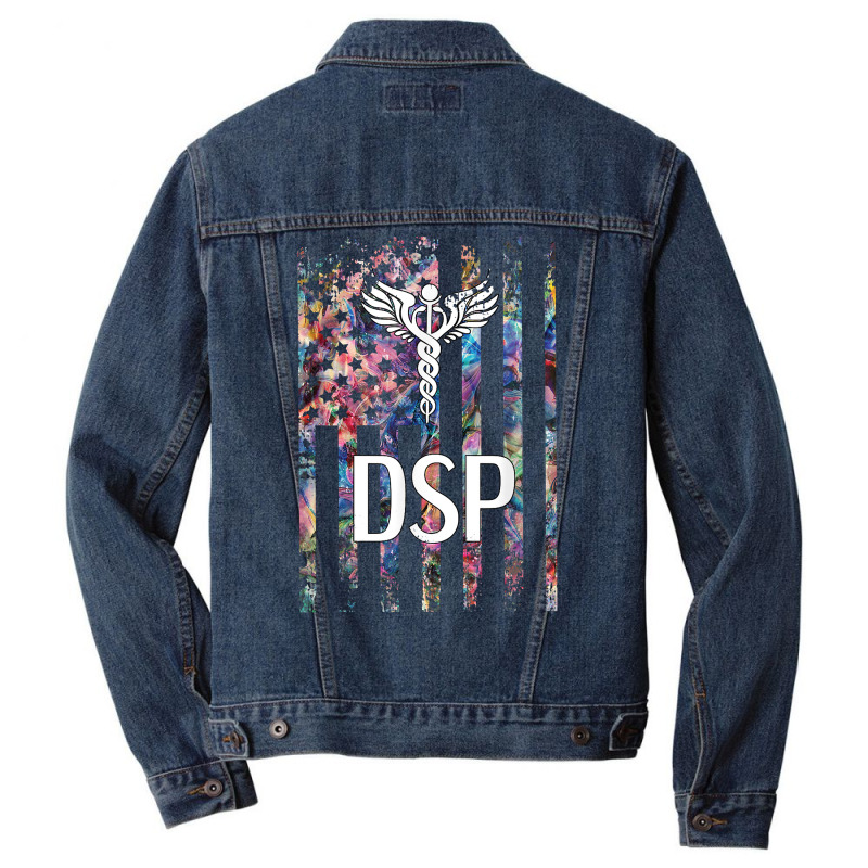 Direct Support Professional Us Flag T Shirt Men Denim Jacket | Artistshot