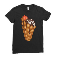 Bubble Waffle Ice Cream T  Shirt Egg Bubble Waffle Vanilla Ice Cream W Ladies Fitted T-shirt | Artistshot