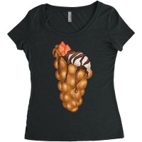 Bubble Waffle Ice Cream T  Shirt Egg Bubble Waffle Vanilla Ice Cream W Women's Triblend Scoop T-shirt | Artistshot