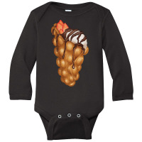 Bubble Waffle Ice Cream T  Shirt Egg Bubble Waffle Vanilla Ice Cream W Long Sleeve Baby Bodysuit | Artistshot