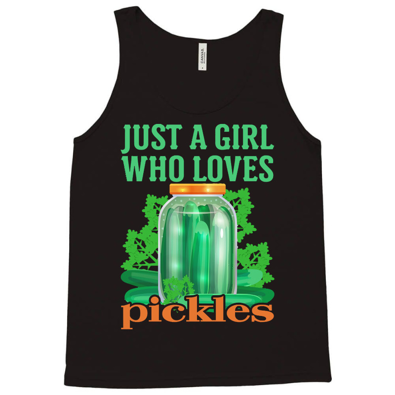 Cucumber T  Shirt Pickle Cucumber Vegan Girl T  Shirt (1) Tank Top by elephantjellyfish | Artistshot