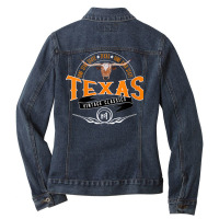 Womens Vintage Classic Style Texas Lone Star Longhorn Design V Neck T Ladies Denim Jacket | Artistshot