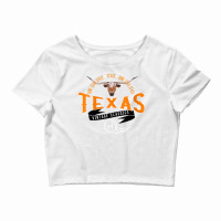 Womens Vintage Classic Style Texas Lone Star Longhorn Design V Neck T Crop Top | Artistshot