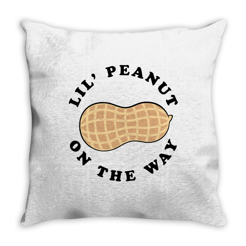 Little Peanut On The Way Throw Pillow. By Artistshot