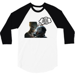 Funny Meme Alien Mad Meme Sarcastic Funny Character T-shirt 3/4 Sleeve Shirt | Artistshot