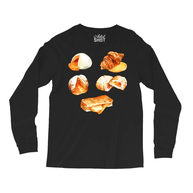 Chinese Food Lover T  Shirt Salted Egg Custard Pastries T  Shirt Long Sleeve Shirts | Artistshot