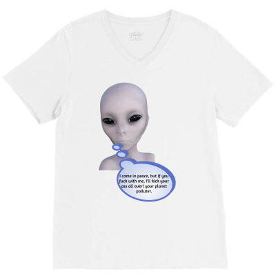 Funny Meme Mad Alien Cartoon Funny Character Meme T-shirt V-neck Tee Designed By Arnaldo Da Silva Tagarro