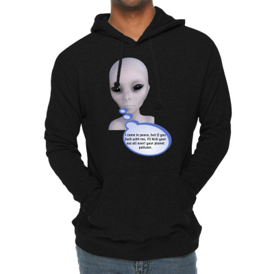 Funny Meme Mad Alien Cartoon Funny Character Meme T-shirt Lightweight Hoodie Designed By Arnaldo Da Silva Tagarro