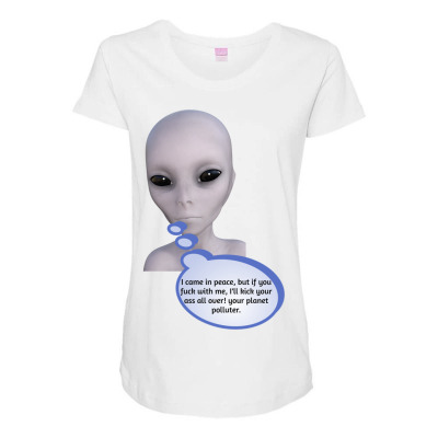 Funny Meme Mad Alien Cartoon Funny Character Meme T-shirt Maternity Scoop Neck T-shirt Designed By Arnaldo Da Silva Tagarro