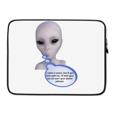 Funny Meme Mad Alien Cartoon Funny Character Meme T-shirt Laptop Sleeve Designed By Arnaldo Da Silva Tagarro