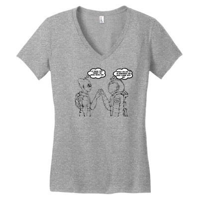 Funny Meme Flerting Cartoon Meme Funny Character T-shirt Women's V-neck T-shirt Designed By Arnaldo Da Silva Tagarro