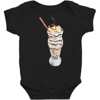 Chocolate Banana Vanilla Sundae T  Shirt Banana Chocolate Milkshake Wi Baby Bodysuit | Artistshot