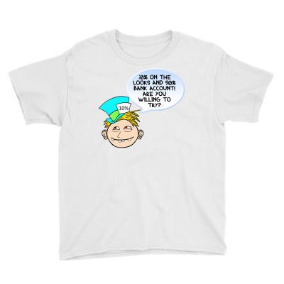 Funny Meme Looks And Money Cartoon Funny Character Meme T-shirt Youth Tee Designed By Arnaldo Da Silva Tagarro