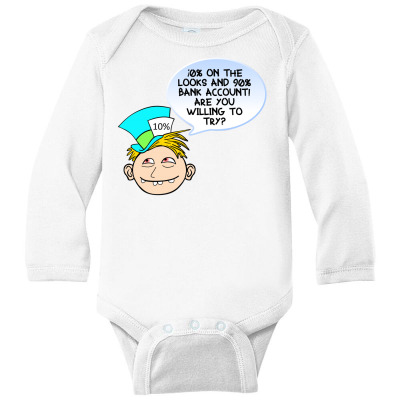 Funny Meme Looks And Money Cartoon Funny Character Meme T-shirt Long Sleeve Baby Bodysuit Designed By Arnaldo Da Silva Tagarro