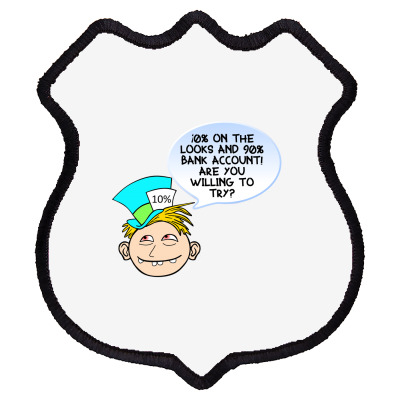 Funny Meme Looks And Money Cartoon Funny Character Meme T-shirt Shield Patch Designed By Arnaldo Da Silva Tagarro