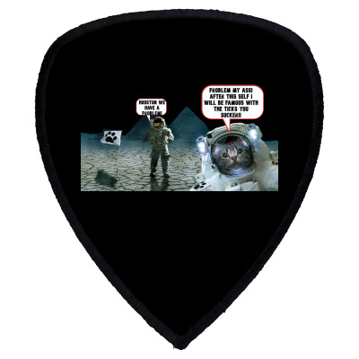 Funny Meme Cat Cartoon Character Meme T-shirt Shield S Patch Designed By Arnaldo Da Silva Tagarro