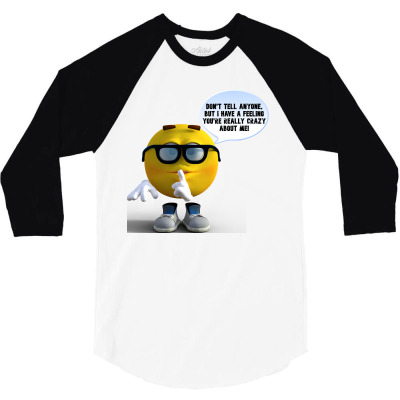 Funny Meme Don´t Tell Anyone Cartoon Funny Character Meme T-shirt 3/4 Sleeve Shirt Designed By Arnaldo Da Silva Tagarro