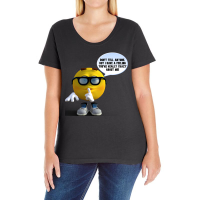 Funny Meme Don´t Tell Anyone Cartoon Funny Character Meme T-shirt Ladies Curvy T-shirt Designed By Arnaldo Da Silva Tagarro