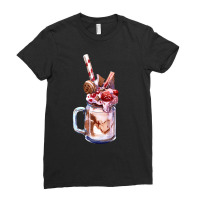 Chocolate Strawberry Milkshake T  Shirt Chocolate Strawberry Overshake Ladies Fitted T-shirt | Artistshot