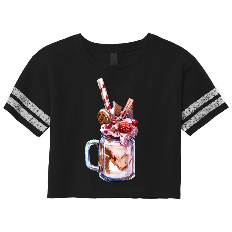 Chocolate Strawberry Milkshake T  Shirt Chocolate Strawberry Overshake Scorecard Crop Tee by thymeartiste | Artistshot