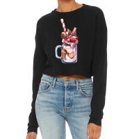 Chocolate Strawberry Milkshake T  Shirt Chocolate Strawberry Overshake Cropped Sweater | Artistshot