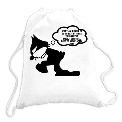 Funny Meme Cat Jolker Cartoon Funny Character Meme T-shirt Drawstring Bags Designed By Arnaldo Da Silva Tagarro