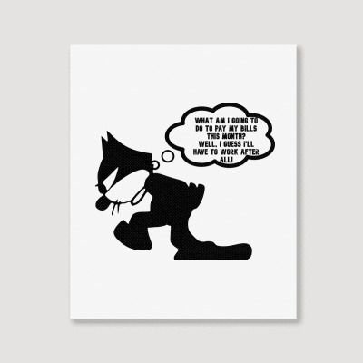 Funny Meme Cat Jolker Cartoon Funny Character Meme T-shirt Portrait Canvas Print Designed By Arnaldo Da Silva Tagarro