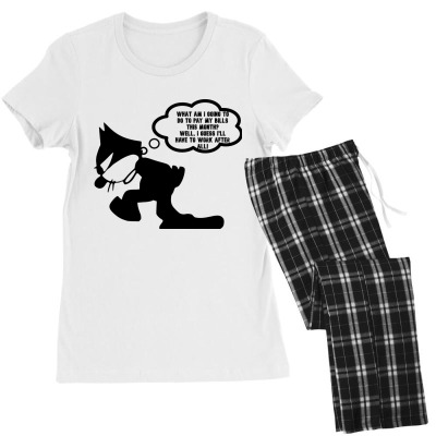Funny Meme Cat Jolker Cartoon Funny Character Meme T-shirt Women's Pajamas Set Designed By Arnaldo Da Silva Tagarro