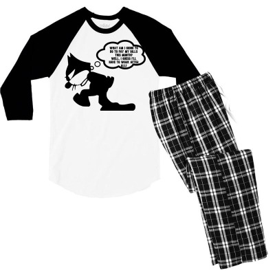Funny Meme Cat Jolker Cartoon Funny Character Meme T-shirt Men's 3/4 Sleeve Pajama Set Designed By Arnaldo Da Silva Tagarro