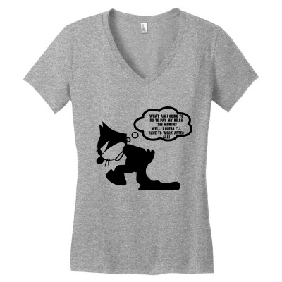 Funny Meme Cat Jolker Cartoon Funny Character Meme T-shirt Women's V-neck T-shirt Designed By Arnaldo Da Silva Tagarro