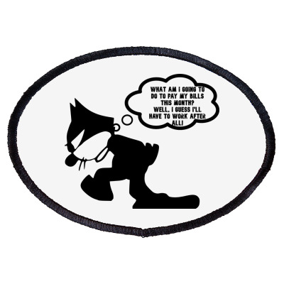 Funny Meme Cat Jolker Cartoon Funny Character Meme T-shirt Oval Patch Designed By Arnaldo Da Silva Tagarro