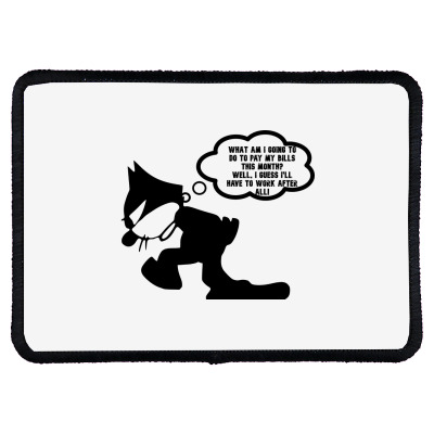 Funny Meme Cat Jolker Cartoon Funny Character Meme T-shirt Rectangle Patch Designed By Arnaldo Da Silva Tagarro