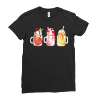 Chocolate Strawberry Vanilla Milkshake T  Shirt Triple Milkshake Set T Ladies Fitted T-shirt | Artistshot