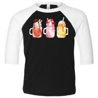 Chocolate Strawberry Vanilla Milkshake T  Shirt Triple Milkshake Set T Toddler 3/4 Sleeve Tee | Artistshot